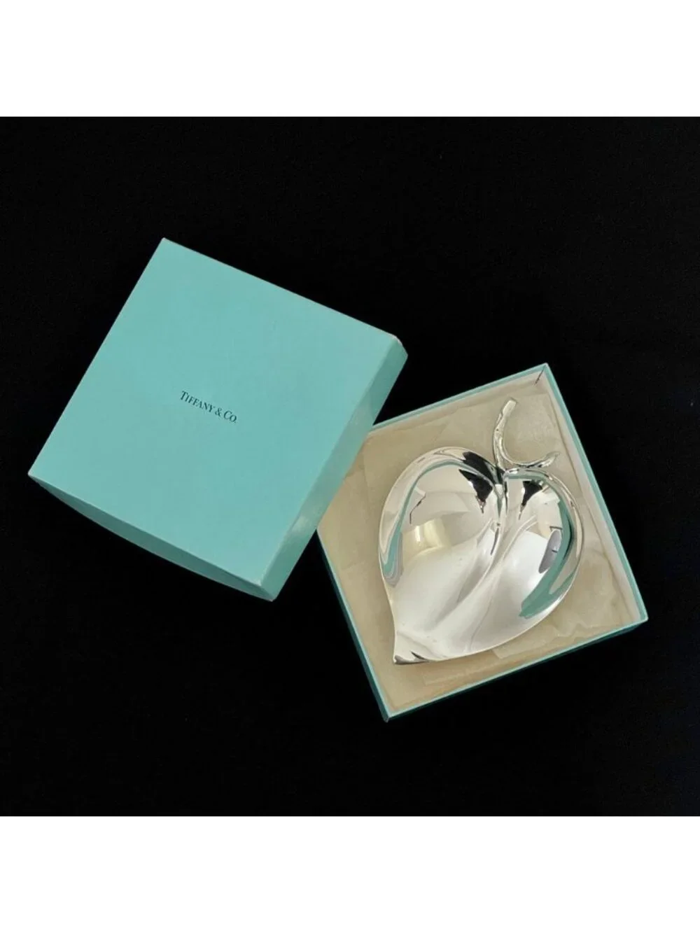 Tiffany & Co Leaf Tray Vintage 925 Sterling Silver Case